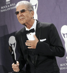 Leonard Cohen Hall of Fame 2008 Inductee Photo